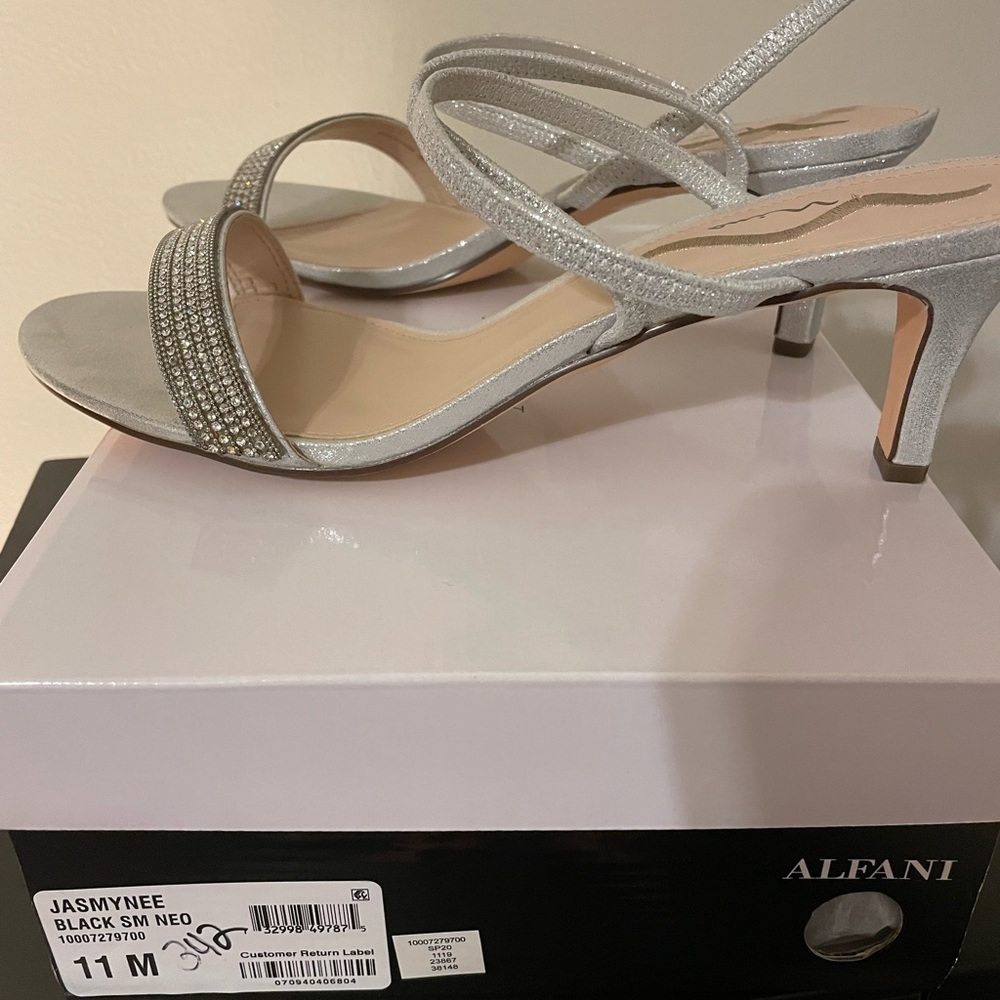 Silver Alfini heels